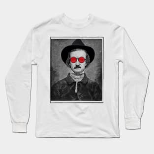 Edgar Allen Poe Hipster Long Sleeve T-Shirt